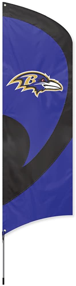 Baltimore Ravens Tall Team Flag Tailgating Flag Kit 8.5 x 2.5 feet with Pole