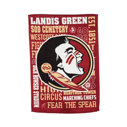 Florida State University Seminoles Premium Double Sided Garden Flag Banner, Fan Rules Design, 13x18 Inch, Display Stand Sold Seperately, Officially Licensed