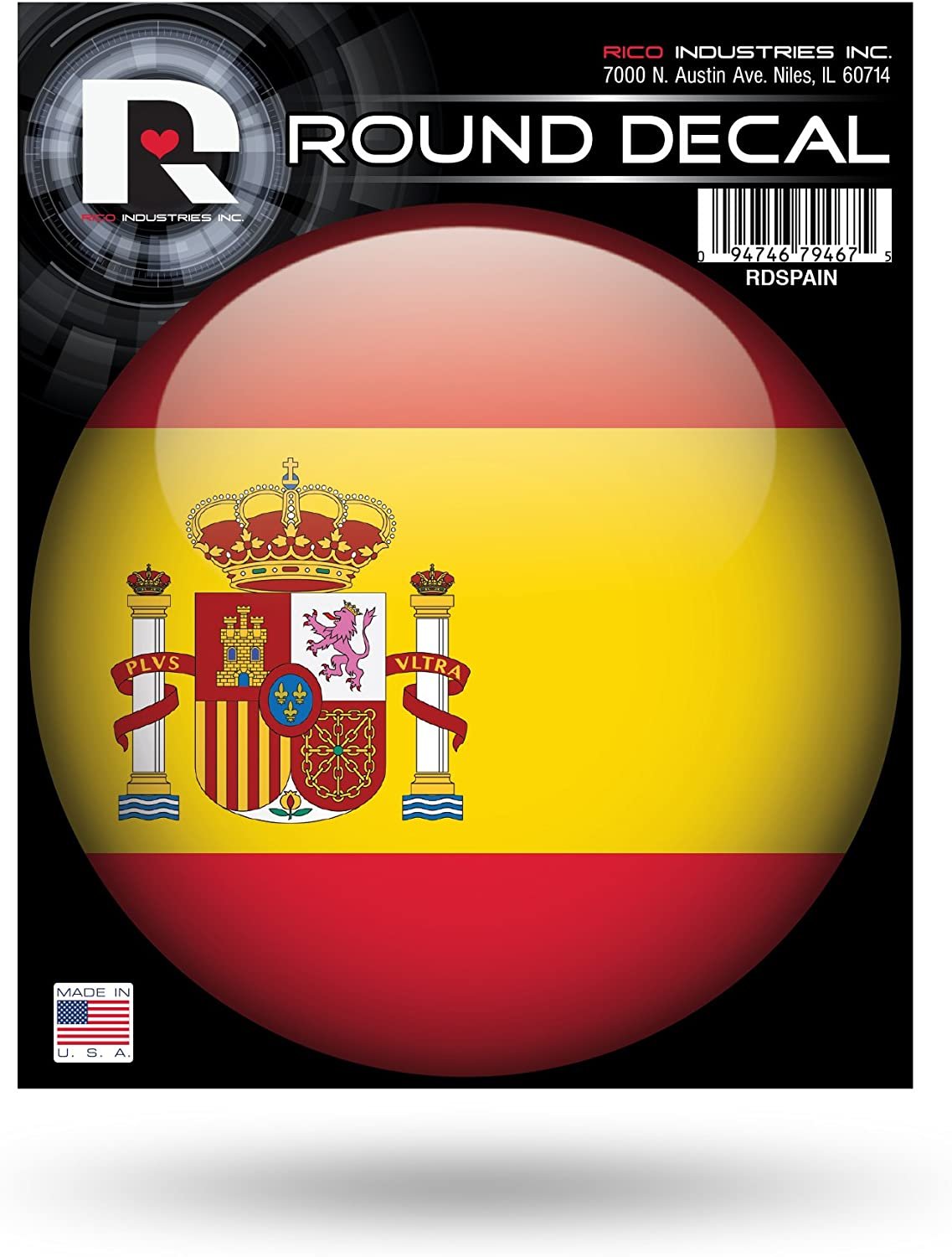 Spain National Soccer Team World Cup 4 Inch Round Vinyl Decal Sticker