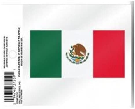 Mexico National Soccer Team World Cup 3 Inch Static Cling, Full Clear Adhesive Backing, Easy Peel and Stick Application, Removable and Reusable, Made in the USA