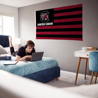 University of South Carolina Gamecocks Premium 3x5 Feet Flag Banner, Country Design, Metal Grommets, Outdoor Use, Single Sided