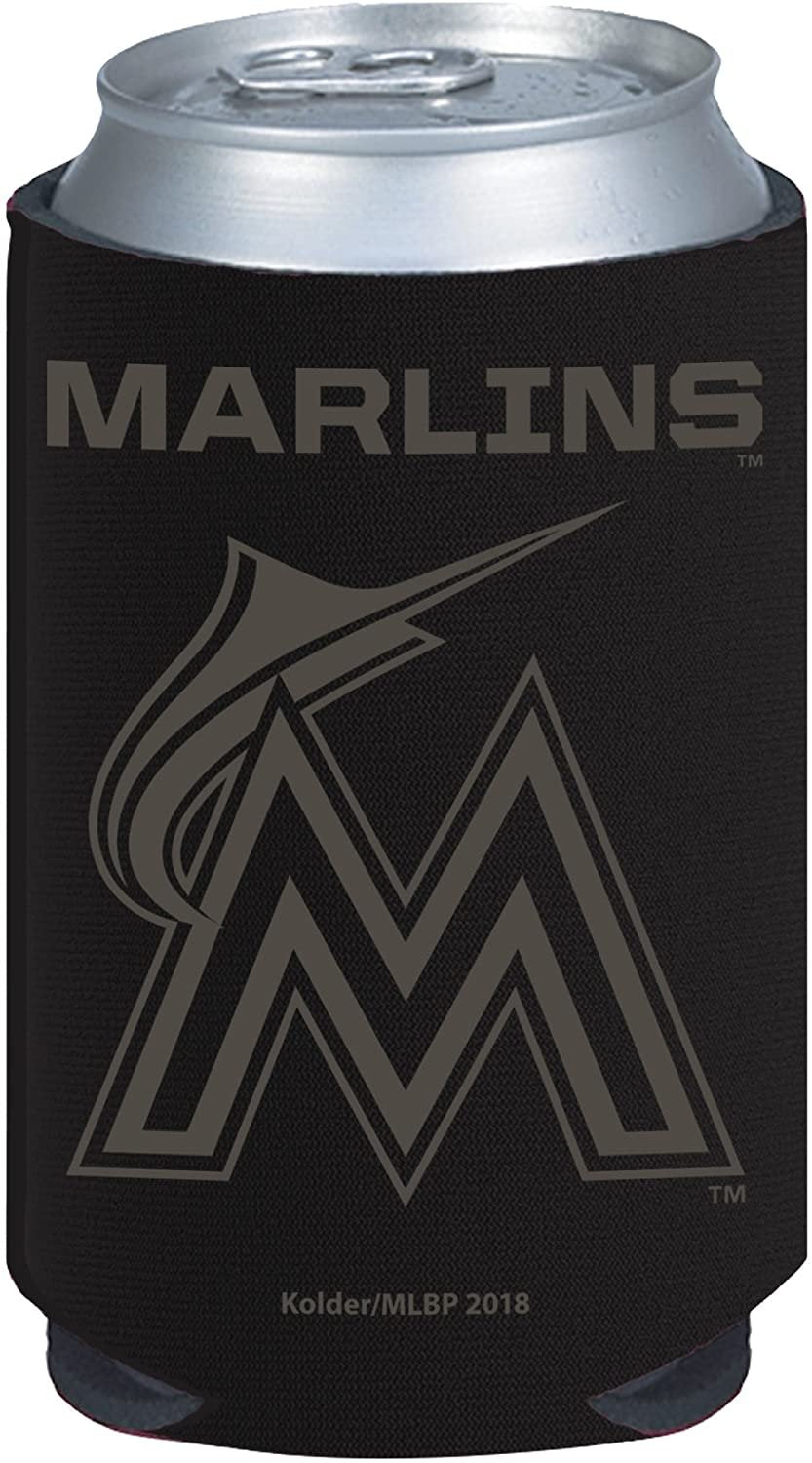 Miami Marlins 2-Pack Black Tonal CAN Beverage Insulator Neoprene Holder Cooler Baseball