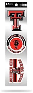 Texas Tech Red Raiders 3 Piece Retro Spirit Decals Premium Throwback Stickers