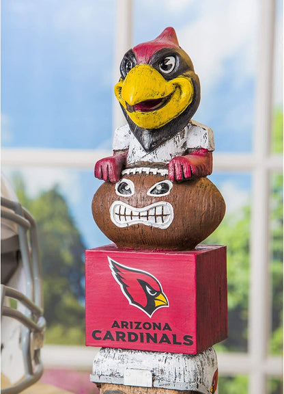 Arizona Cardinals 16 Inch Tiki Totem Garden Statue Resin Outdoor Decoration