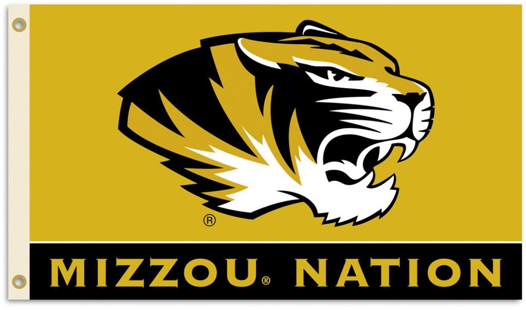 University of Missouri Tigers 3x5 Feet Flag Banner, Nation Design, Metal Grommets, Outdoor Use, Single Sided