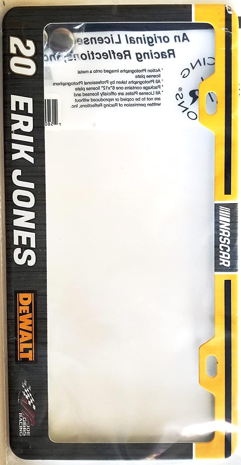 Erik Jones #20 Metal License Plate Chrome Tag Frame Cover Nascar Racing