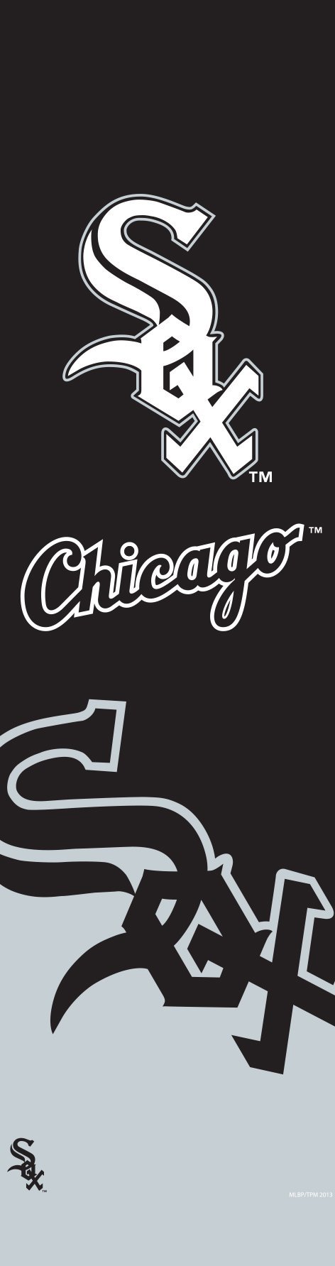 Chicago White Sox Door Banner Flag, 84 x 24 Inch, Elastic Straps on Back, House or Office