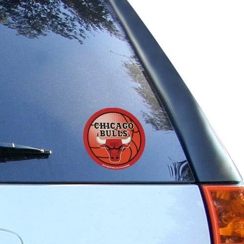 Chicago Bulls 4 Inch Round Vinyl Basketball Decal Sticker