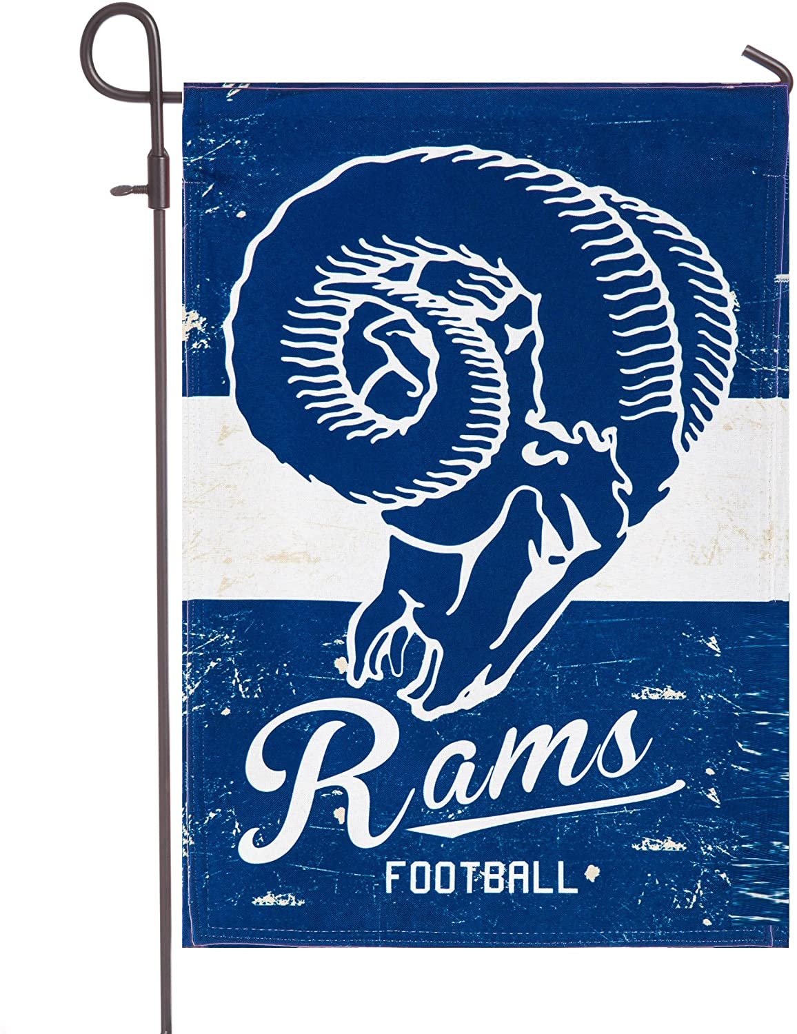 Los Angeles Rams Vintage Design, Premium Linen Garden Flag Banner, Double Sided, 13x18 Inch