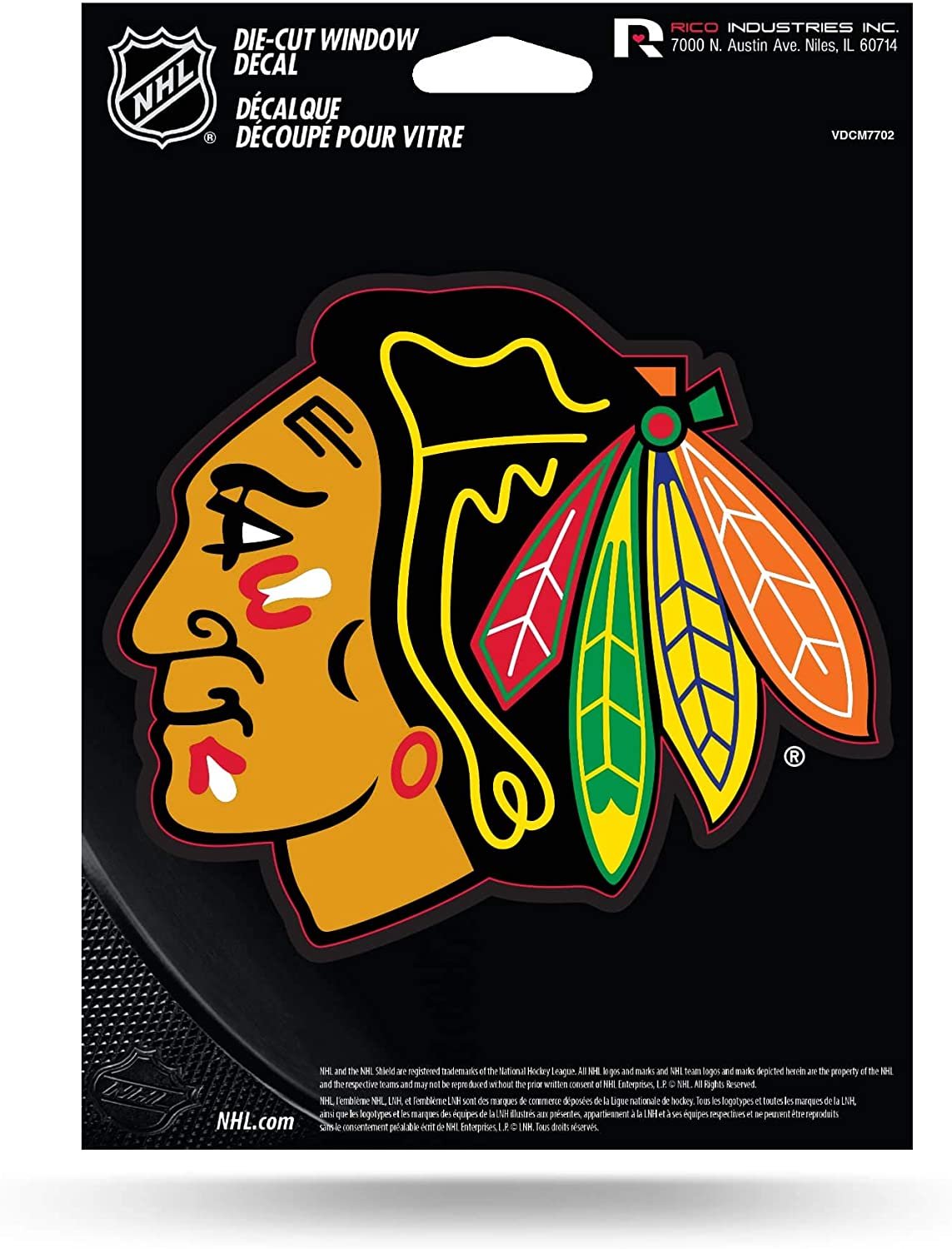 Chicago Blackhawks 5 Inch Die Cut Decal Sticker Flat Vinyl Adhesive Backing