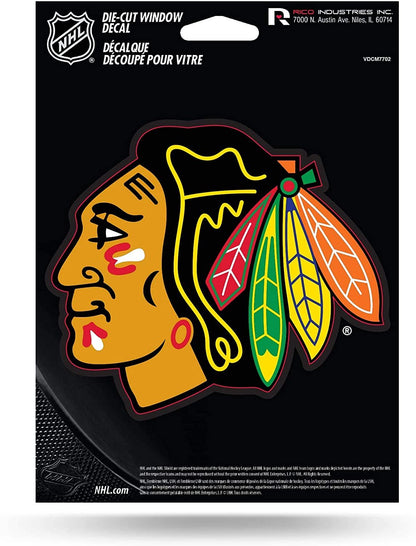Chicago Blackhawks 5 Inch Die Cut Decal Sticker Flat Vinyl Adhesive Backing