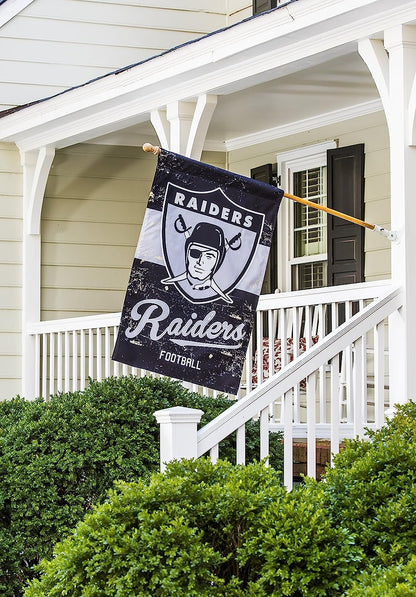 Las Vegas Raiders Premium Double Sided Banner Flag 28x44 Inch Vintage Logo Design Indoor Outdoor