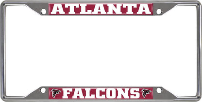 Atlanta Falcons Metal License Plate Frame Chrome Tag Cover 6x12 Inch