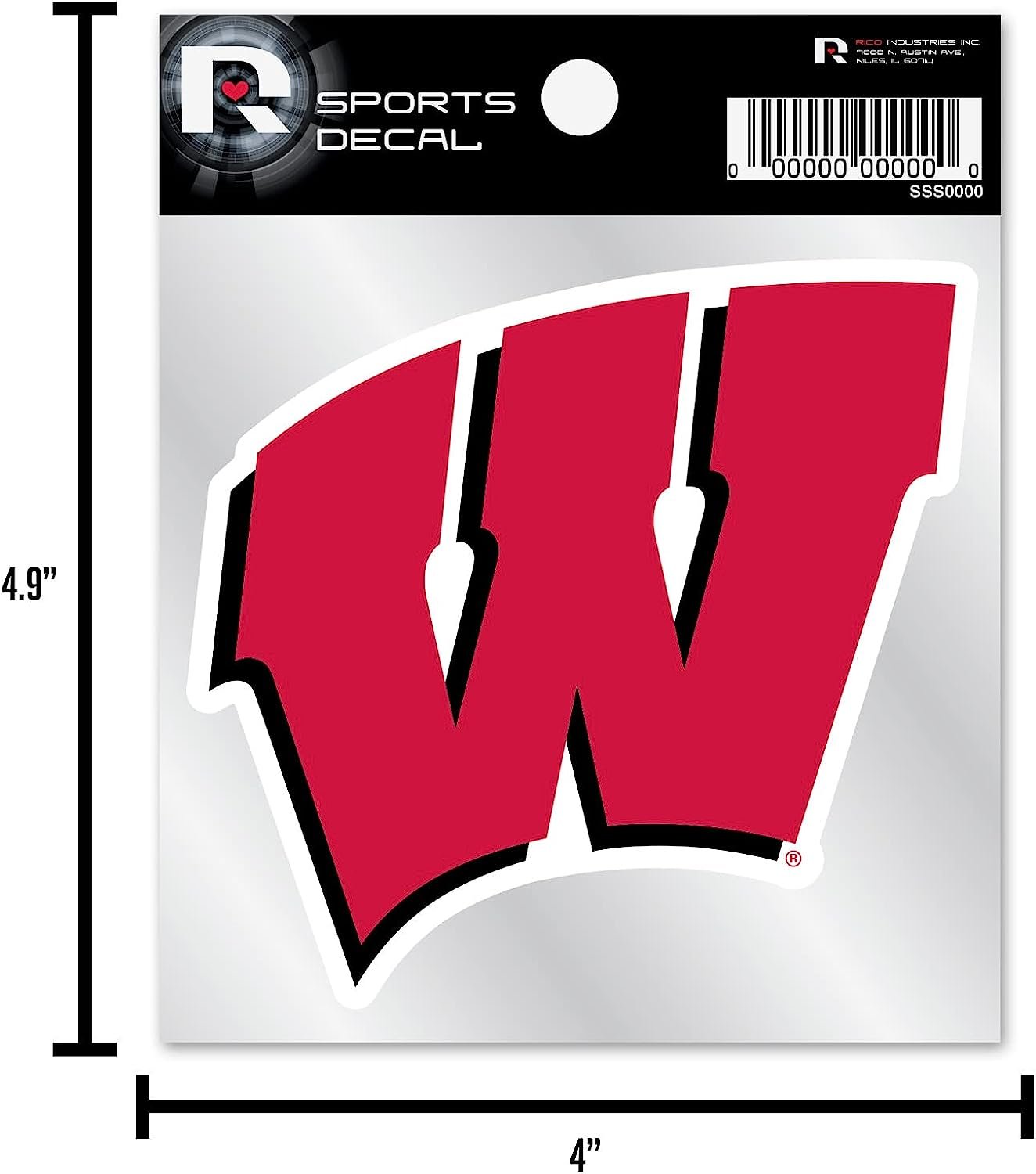 Detroit Red Wings 4x4 Inch Decal Sticker Retro Logo Clear Backing