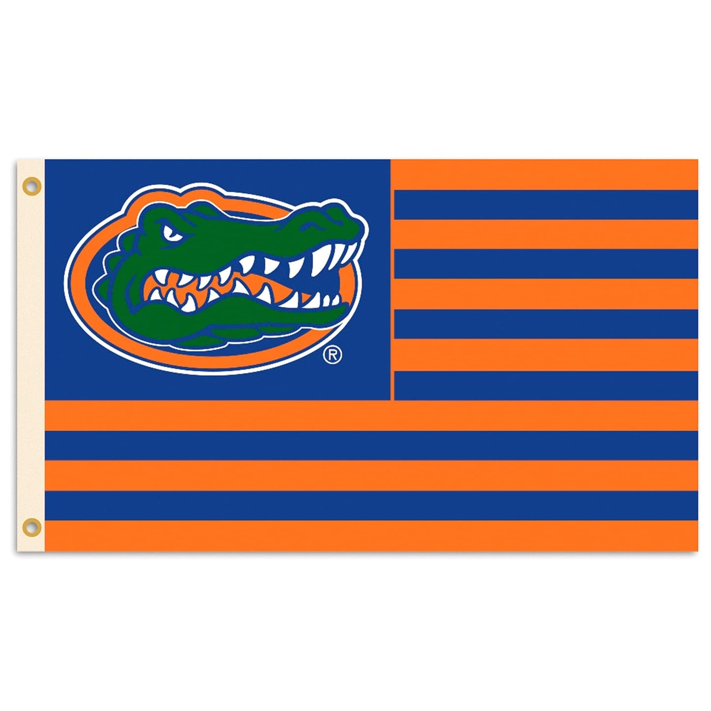 University of Florida Gators 3x5 Feet Flag Banner, Stripes Design, Metal Grommets, Outdoor Use, Single Sided