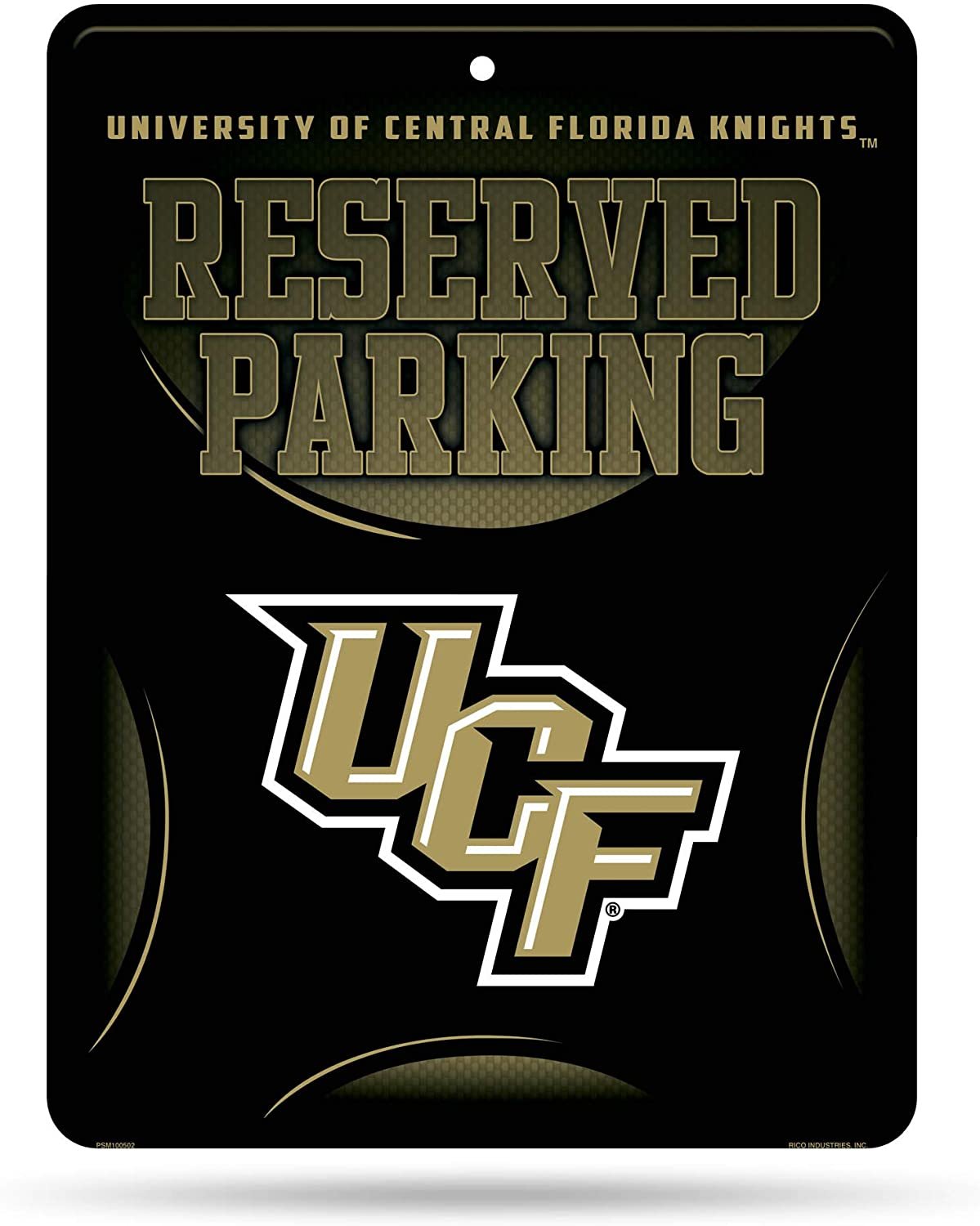University of Central Florida Knights UCF Metal Wall Parking Sign, 8.5x11 Inch, Primary Design, Great for Man Cave, Bed Room, Office, Home Decor