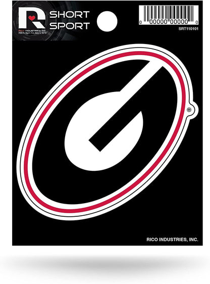University of Georgia Bulldogs 3 Inch Sticker Decal, Die Cut, Full Adhesive Backing, Easy Peel and Stick Application