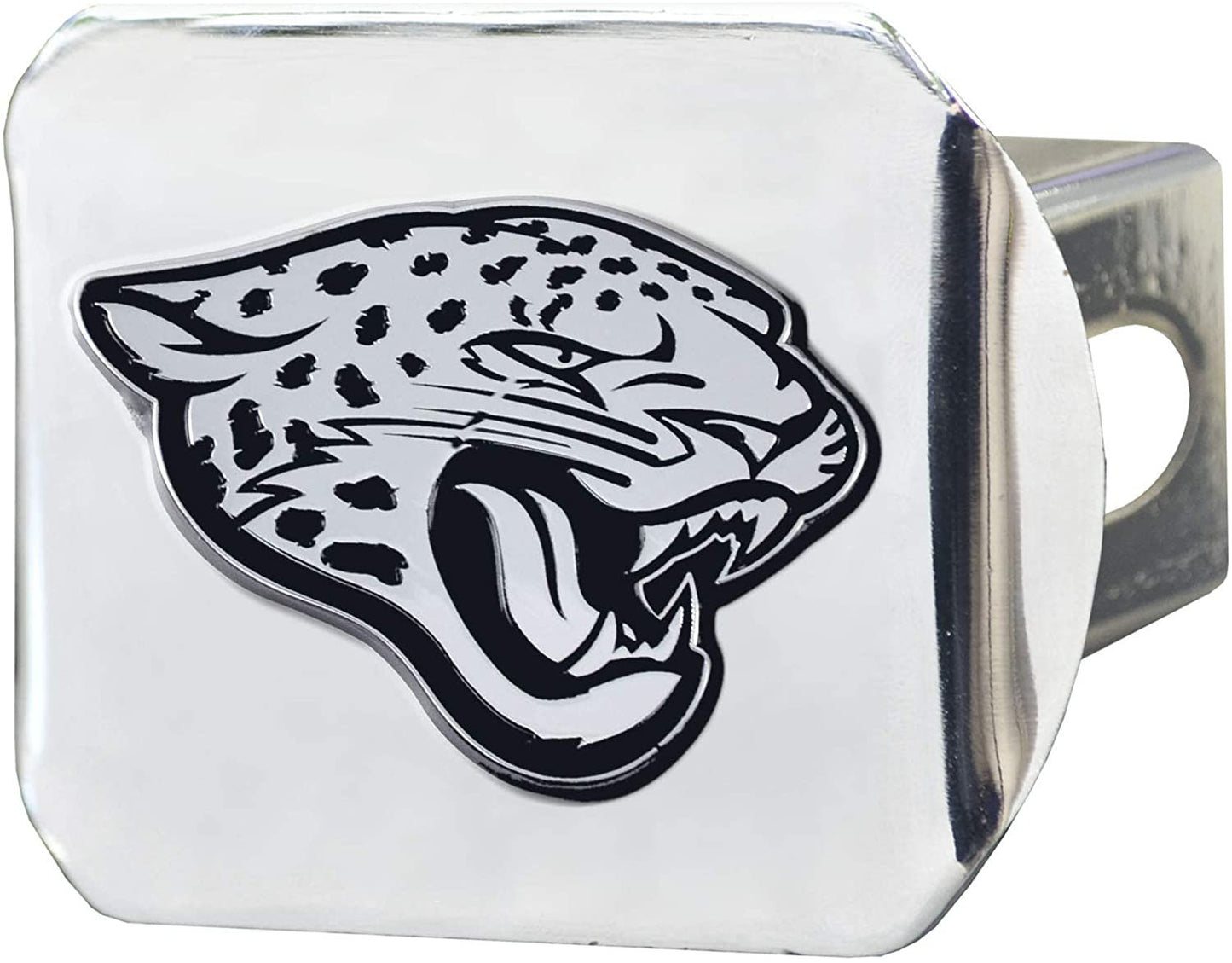 Jacksonville Jaguars Hitch Cover Solid Metal with Raised Chrome Metal Emblem 2" Square Type III