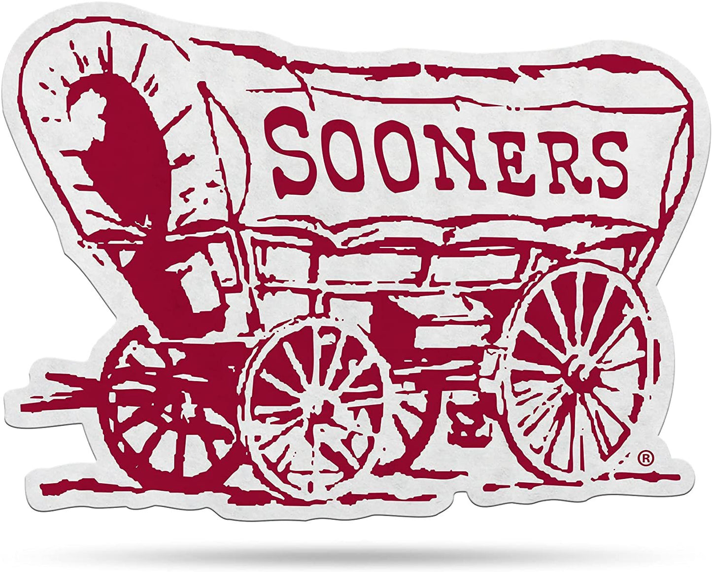 Oklahoma Sooners Shape Cut Mascot Pennant, 18 Inch - Home, Living Room, Bedroom, Mancave Decor - Soft Felt Material - Made