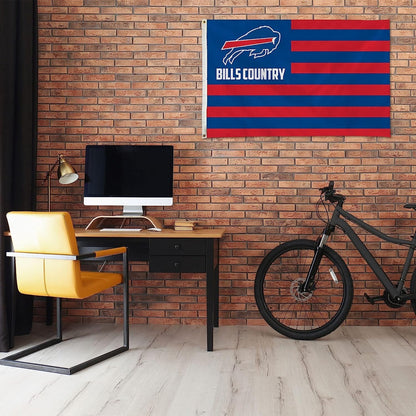 Buffalo Bills 3x5 Feet Flag Banner with Metal Grommets, Country Design, Outdoor Use