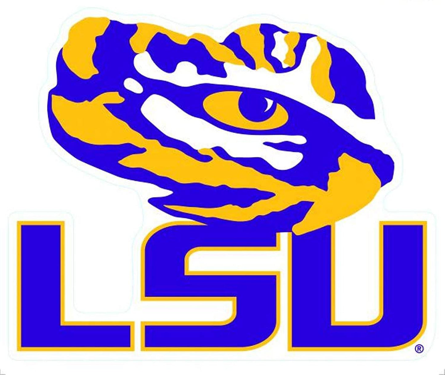 Louisiana State University LSU Tigers 12 Inch Decal Sticker, Peel And Stick Application