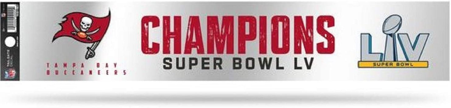 Tampa Bay Buccaneers Super Bowl LV Champions Decal Sticker, 16 Inch Flat Vinyl Rear Bumper Tailgate Auto Emblem Home Football