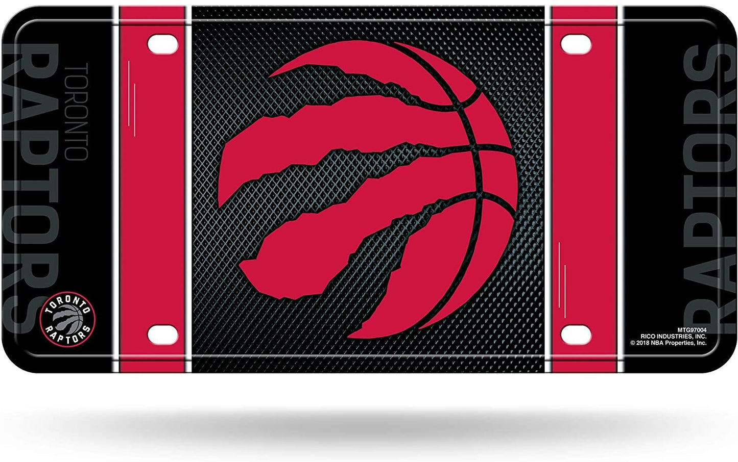 Toronto Raptors Metal Auto Tag License Plate, Jersey Design, 6x12 Inch