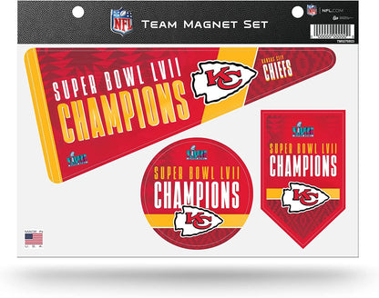 Kansas City Chiefs 2023 Super Bowl Champions Magnet Sheet Team Set 8.5x11 Inch