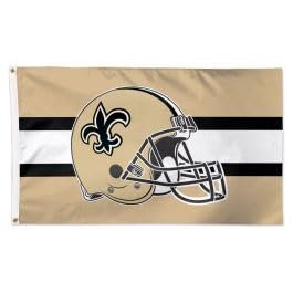 New Orleans Saints 3x5 Feet Flag Banner, Helmet Design, Metal Grommets, Outdoor Indoor