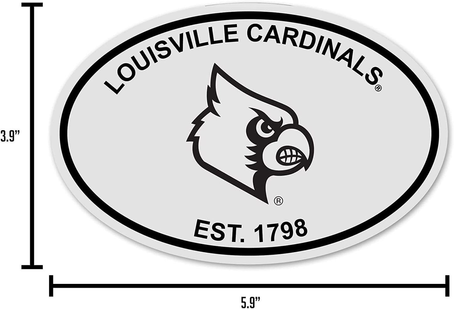 Tampa Bay Buccaneers Black and White Team Logo Oval Sticker Decal, 3.75x5.75 Inch, Full Adhesive Backing