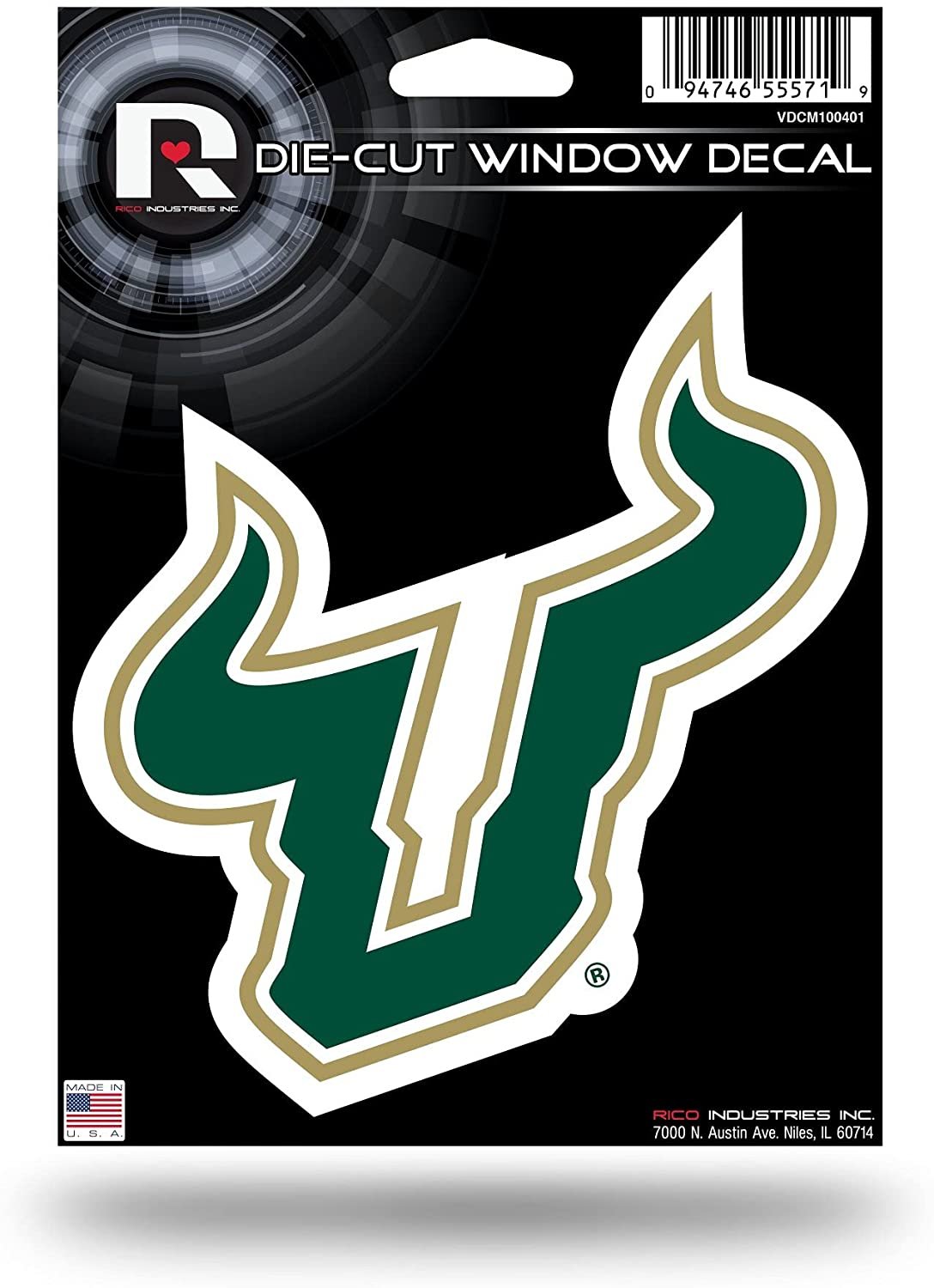 University of South Florida Bulls USF 5 Inch Die Cut Flat Vinyl Decal Sticker Adhesive Backing