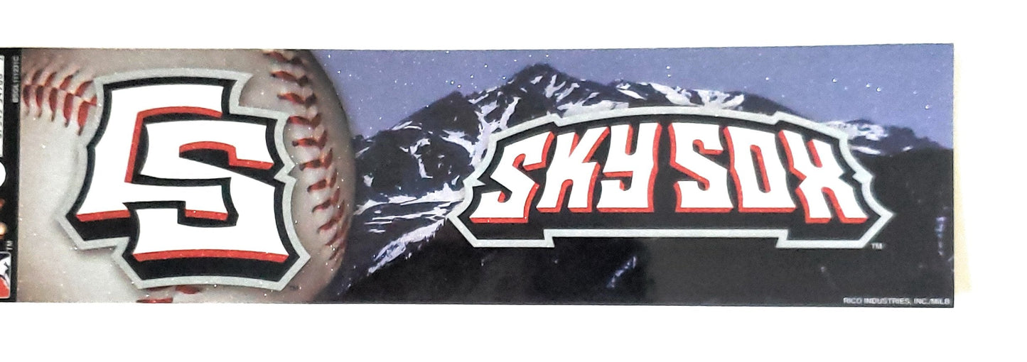 Colorado Springs Skysox Bling Style Traditional Bumper Sticker, 3x11 Inch, Full Adhesive Backing, Flat Vinyl, Officially Licensed
