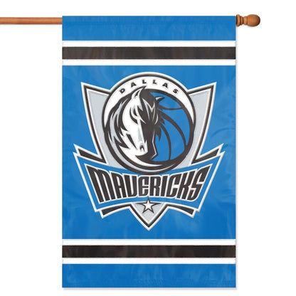 Dallas Mavericks Premium House Banner Flag, Applique Embroidered, Double Sided, 44x28 Inch