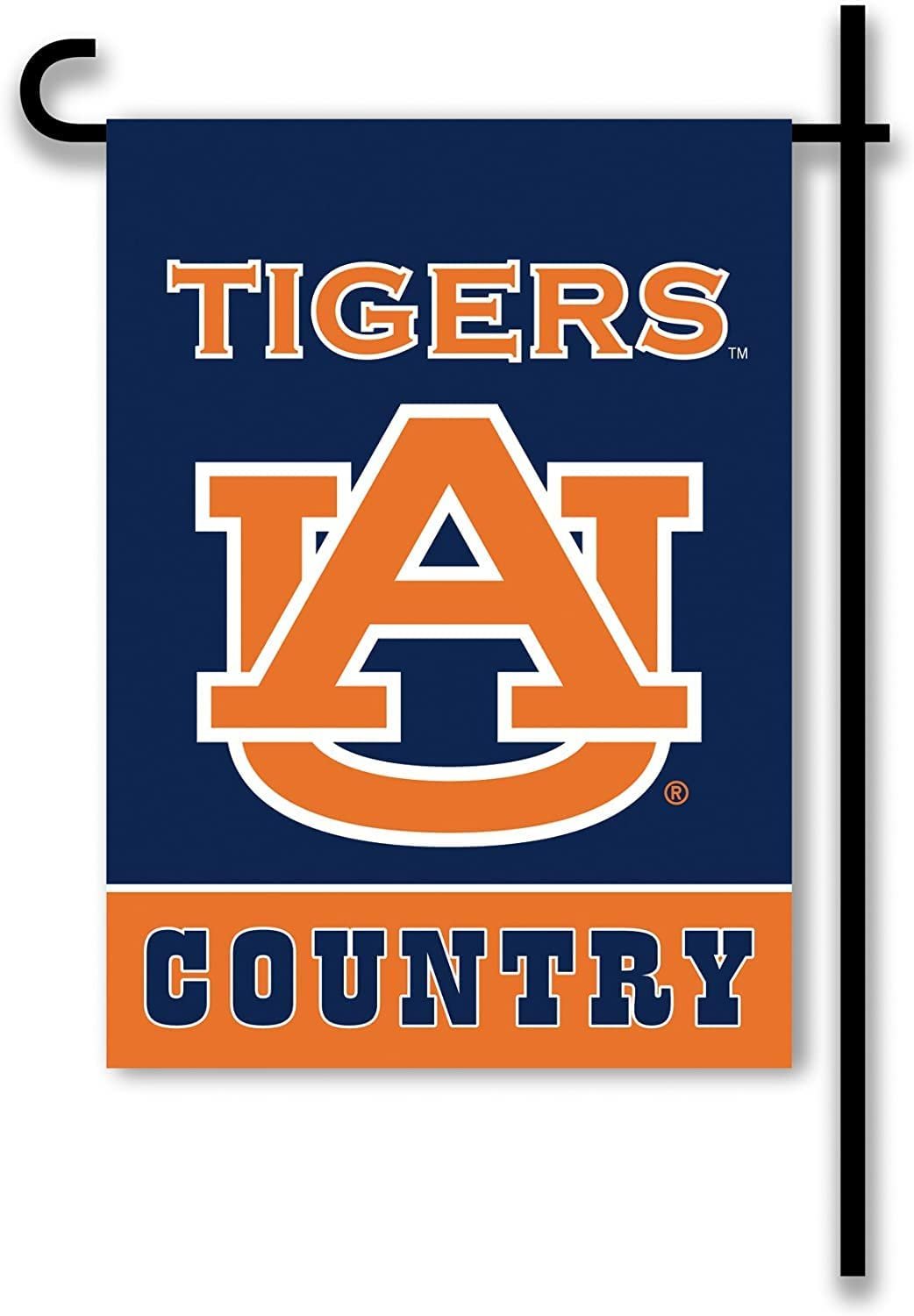 Auburn University Tigers Premium Garden Flag Banner, Double Sided, Country, 13x18 Inch, Display Stand Sold Seperately