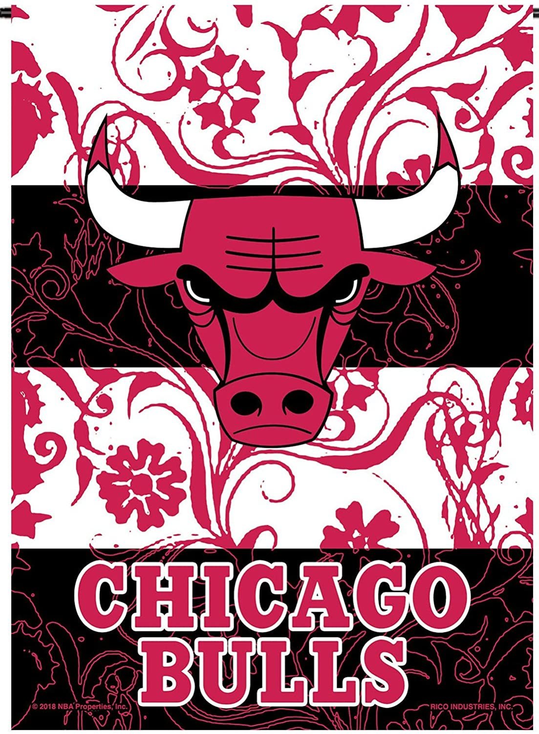 Chicago Bulls Premium Double Sided Garden Flag Banner, 13x18 Inch, Display Pole Sold Separately