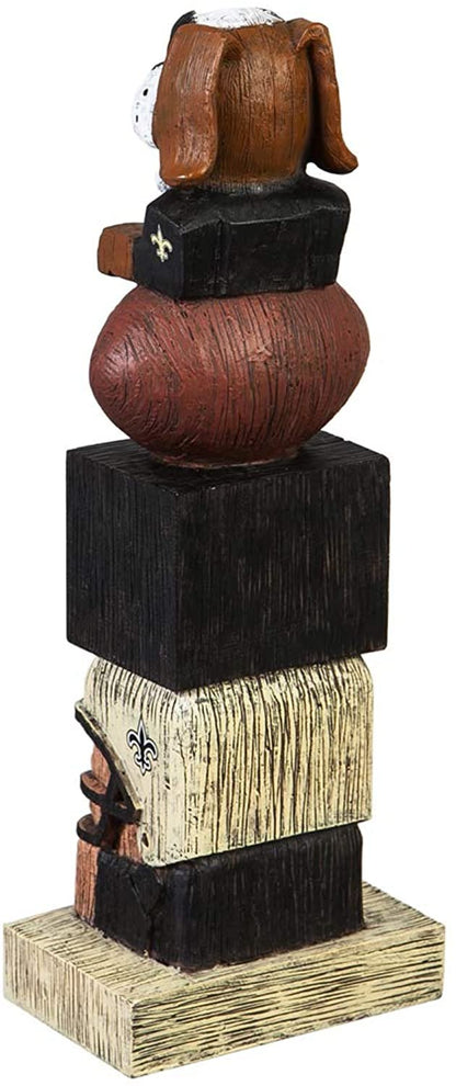 New Orleans Saints Tiki Totem Garden Statue, Hand Painted Resin, 16 Inch, Indoor Outdoor Decor, Officially Licensed