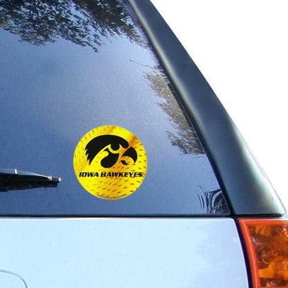 University of Iowa Hawkeyes 4 Inch Round Sticker Decal, Full Adhesive Backing, Flat Vinyl