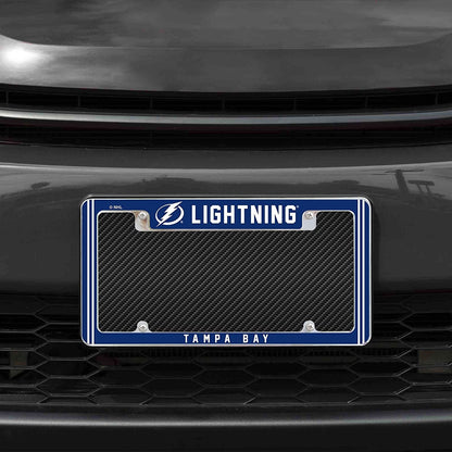 Tampa Bay Lightning Metal License Plate Frame Chrome Tag Cover Alternate Design 6x12 Inch