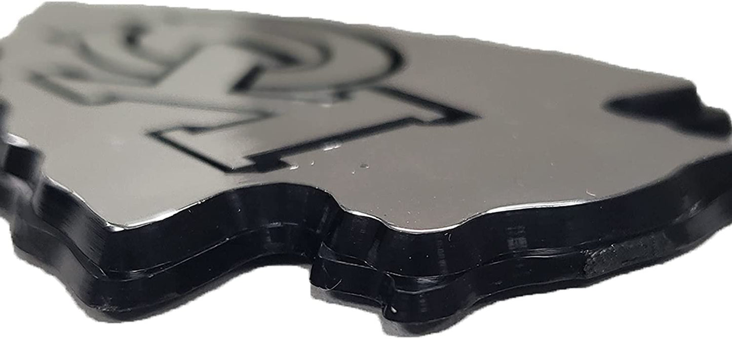 Pittsburgh Penguins Auto Emblem, Silver Chrome Color, Molded, Raised, Adhesive Tape Backing, 3 Inch