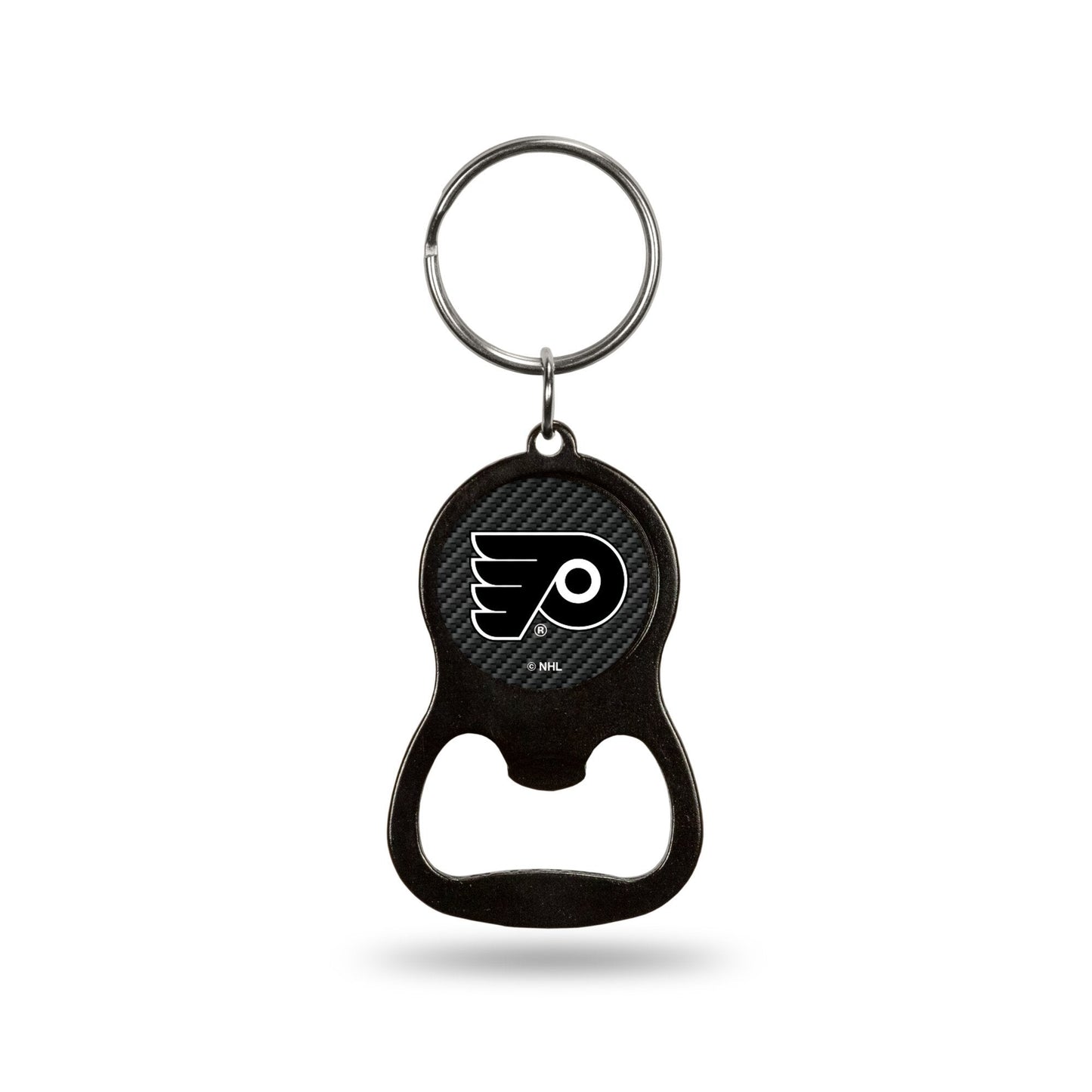 Philadelphia Flyers Keychain Bottle Opener Carbon Fiber Design Metal Hockey