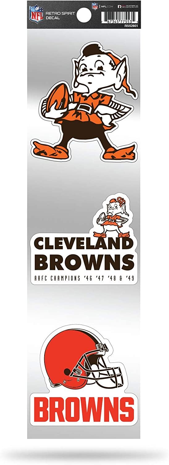 Cleveland Browns 3-Piece Retro Spirit Decals