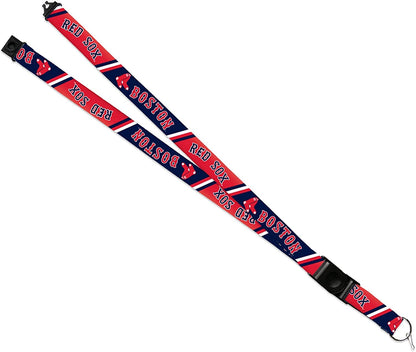 Boston Red Sox Lanyard Keychain Double Sided Breakaway Safety Design Adult 18 Inch
