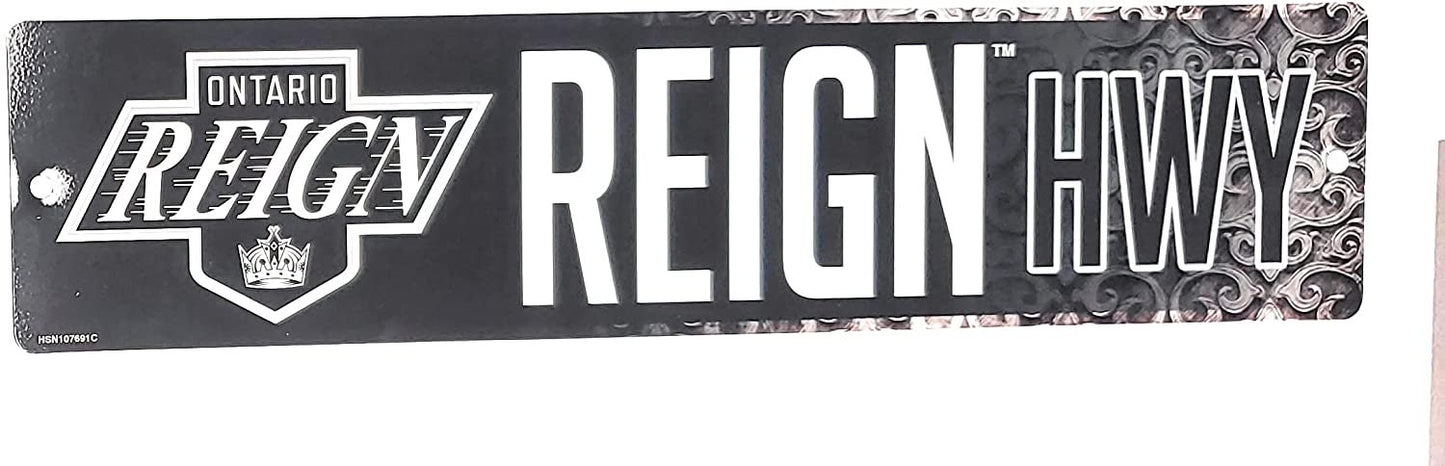 Ontario Reign AHL Plastic Street Sign, 16x4 Inch, Home/Office/Bedroom Décor