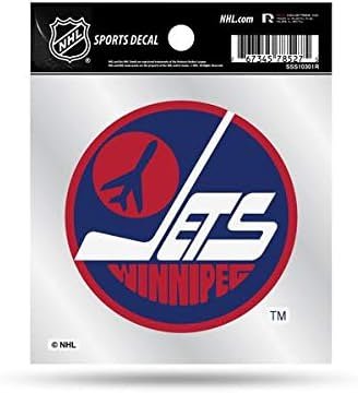 Winnipeg Jets 4x4 Inch Decal Sticker Retro Logo Clear Backing