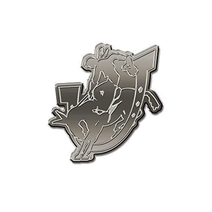 Southern Arkansas University Muleriders Solid Metal Auto Emblem, Antique Nickel Finish, Raised, Die Cut, 3.5 Inch, Adhesive Tape Backing