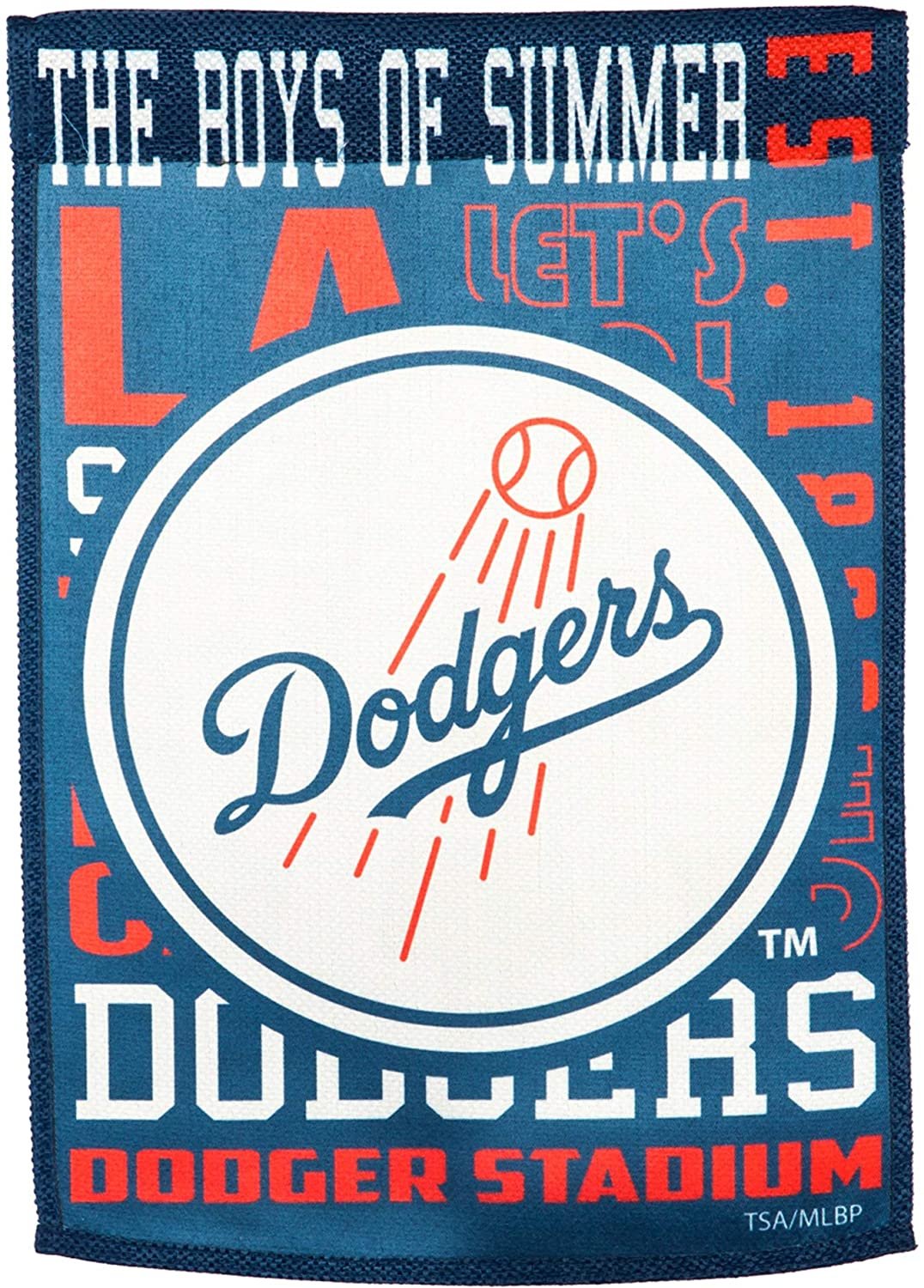 Los Angeles Dodgers Premium Double Sided House Flag Banner, Fan Rules Style, 28x44 Inch, Display Pole Sold Separately