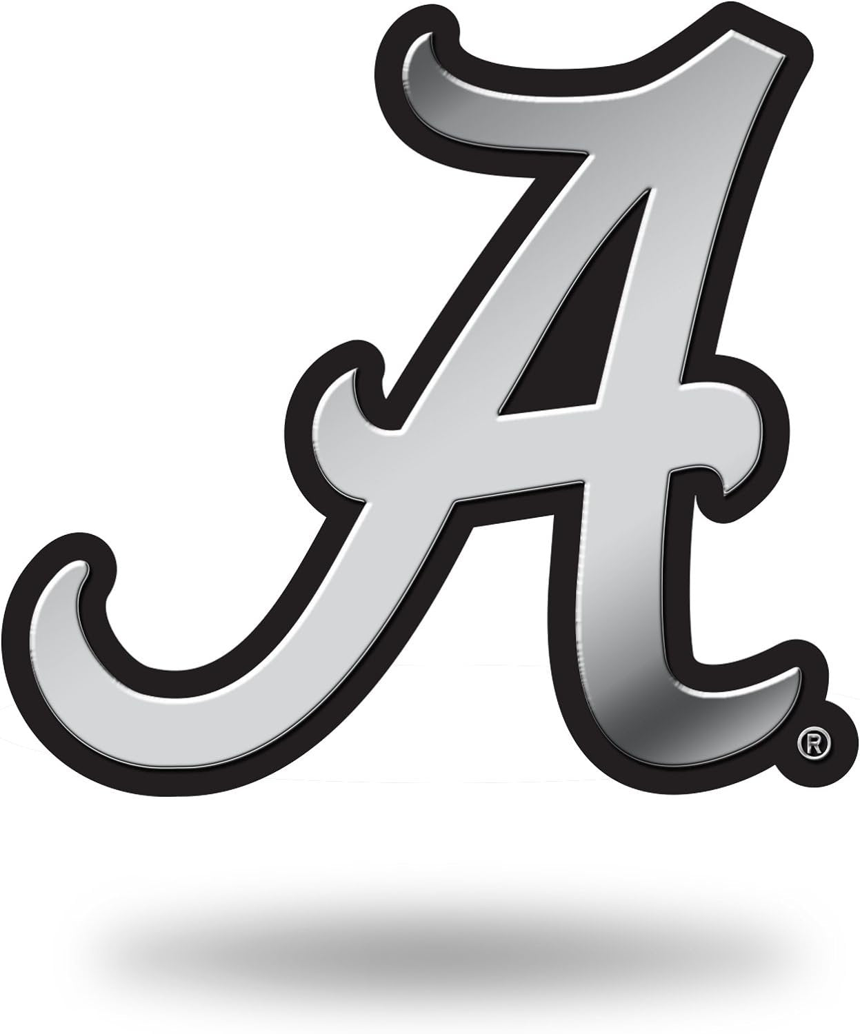 Southern Illinois University Salukis Auto Emblem, Silver Chrome Color, Raised Molded Plastic, 3.5 Inch, Adhesive Tape Backing