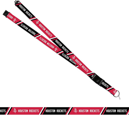 Houston Rockets Premium Lanyard Keychain 18 Inch Button Clip Safety Breakaway