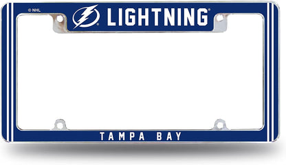 Tampa Bay Lightning Metal License Plate Frame Chrome Tag Cover Alternate Design 6x12 Inch