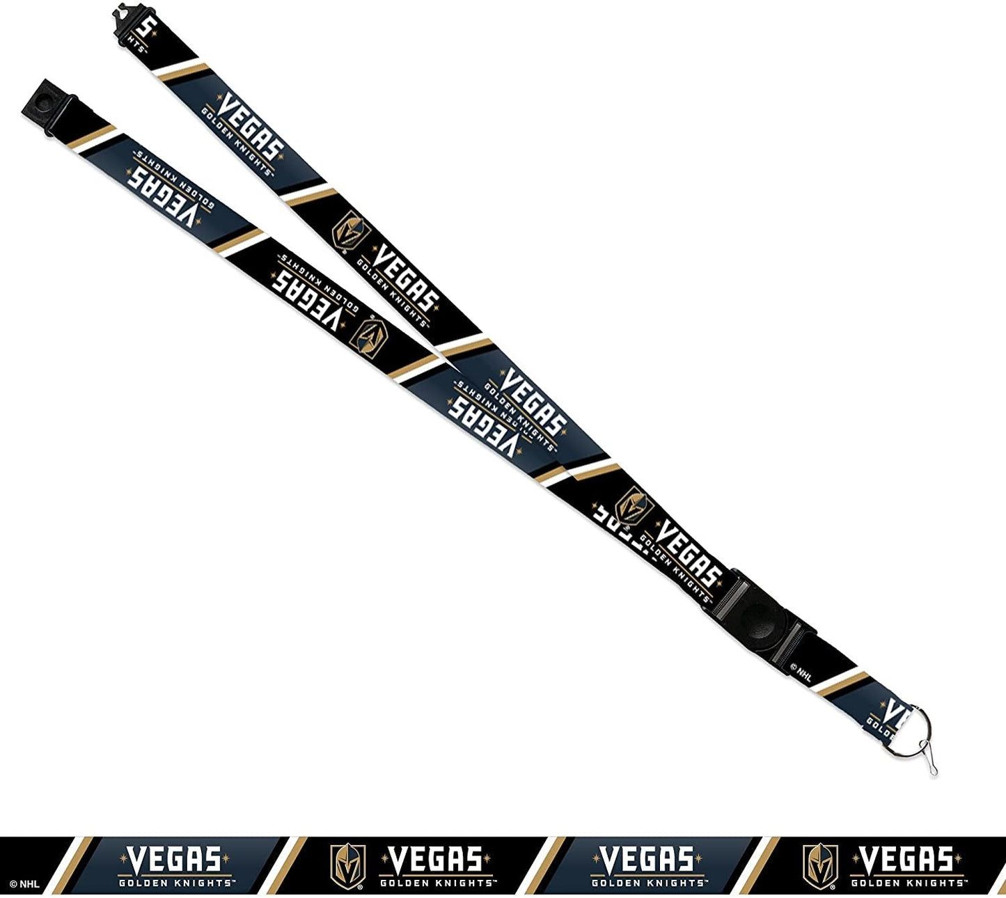 Vegas Golden Knights Lanyard Keychain Double Sided Breakaway Safety Design Adult 18 Inch
